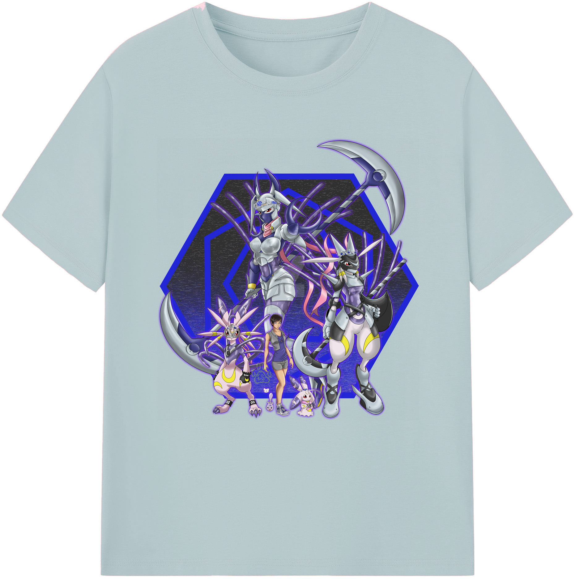 （画像用） Digimon デジタルモンスター/デジモン 綿100％半袖Tシャツ（フロントプリント）